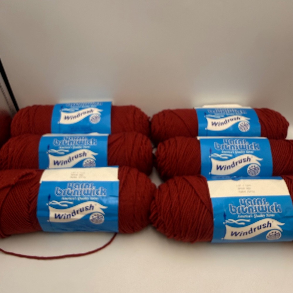 Brunswick Windrush Terra Cotta Worsted Acrylic Yarn 6 Skeins Lot 4 1373 USA